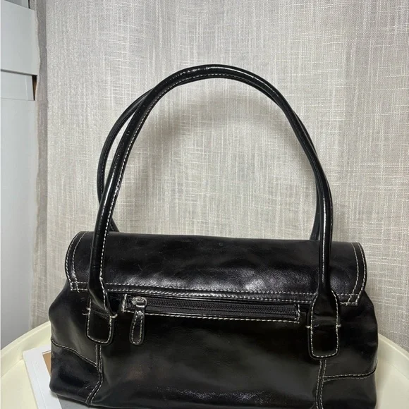 Laura Lansdale Women's Silver Leather Shoulder Bag Vintage - Picture 2 of 7